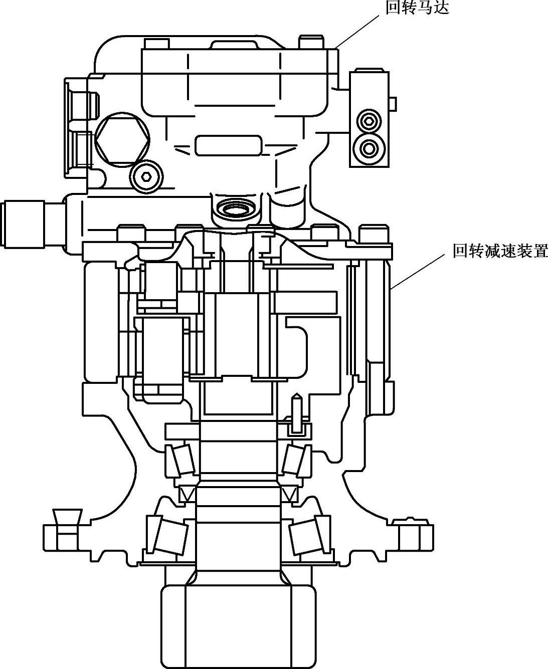 挖掘机回转轴承结构图图片