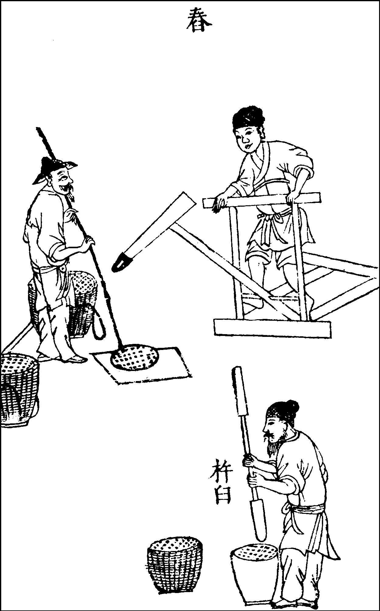 踏碓,_文秘苑图库