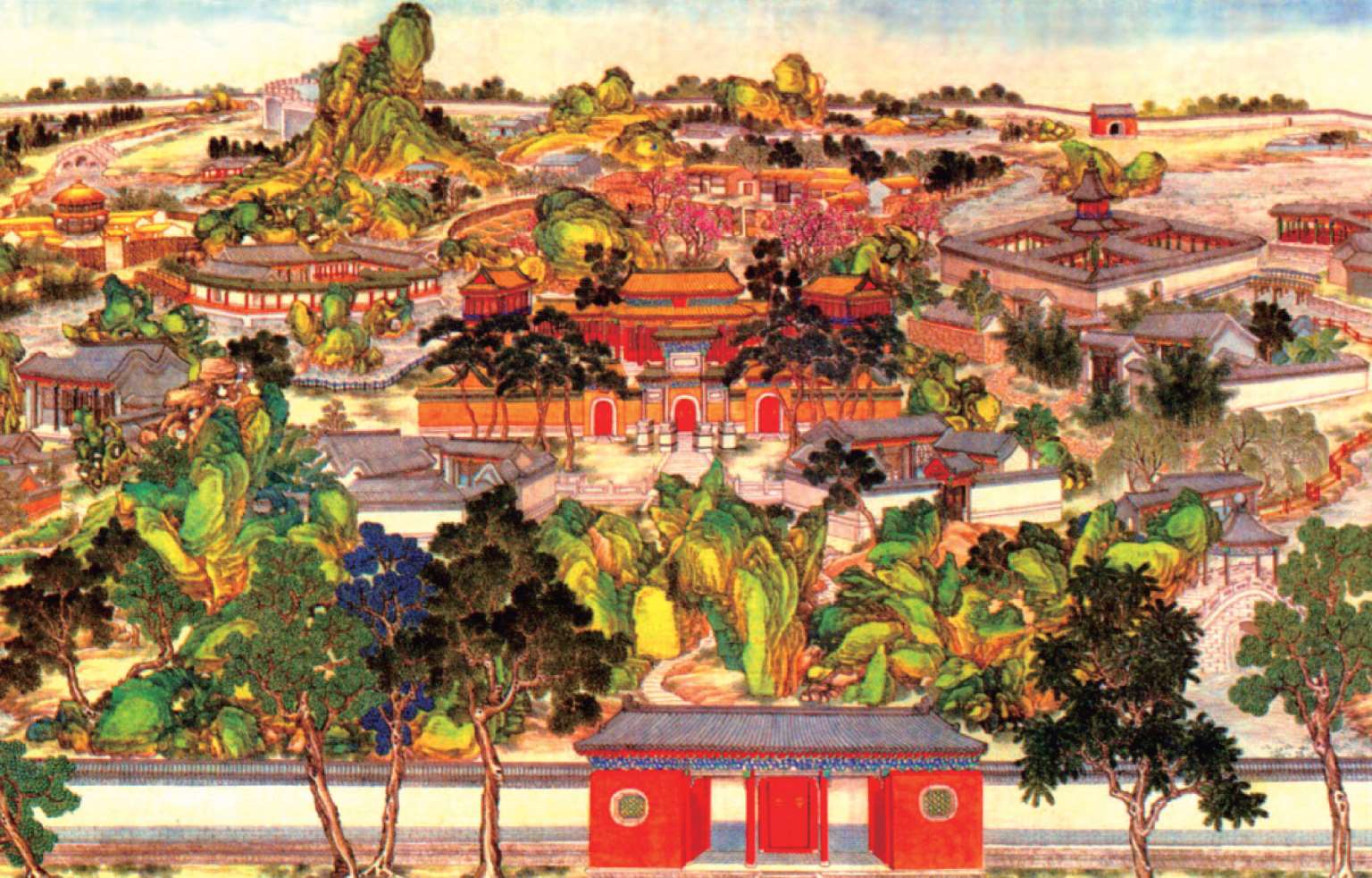 █〔清〕孙温 大观园全景图