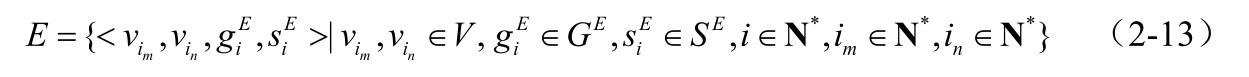 E= ＜vivigisi＞vivi∈V gi∈G si∈S i∈N im∈N in∈N{m n E,,,E m| , , E ,E E ,E n ,* ,* }* （2-13）