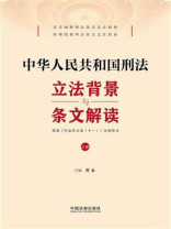 中华人民共和国刑法立法背景与条文解读（上册）
