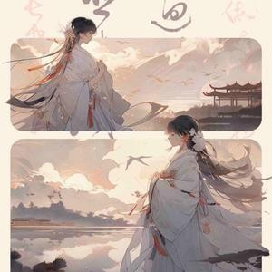 江梅半放水灯旁