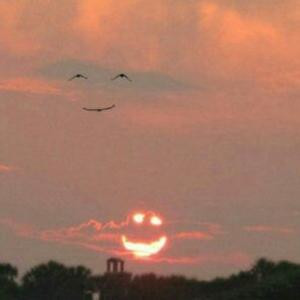 微笑夕阳