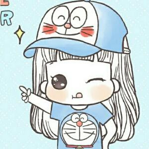 蓝胖子女孩